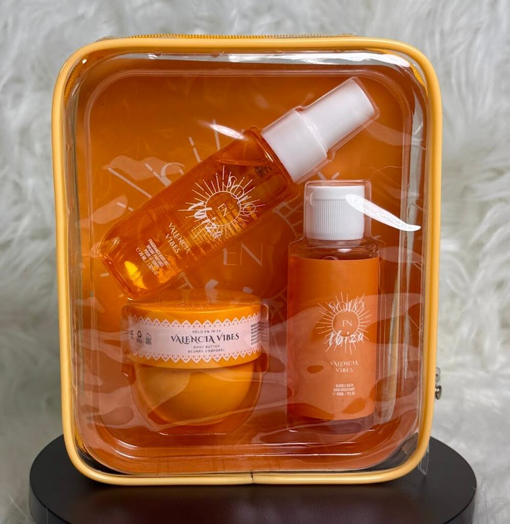 Solo En Ibiza VALENCIA VIBES 3 Pc Travel Gift Set-Body Mist Butter Bubble Bath